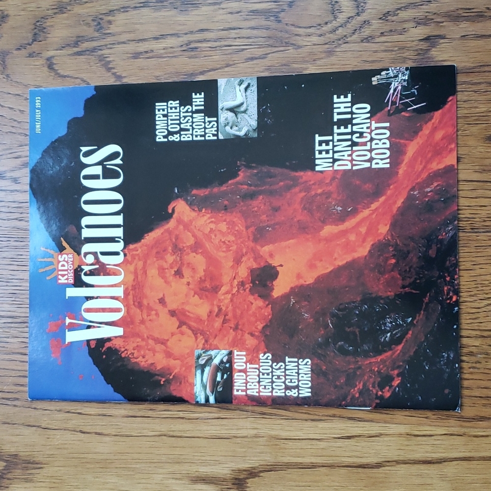 Vintage 90s Kids Discover Magazine Volcanoes Volume 3 Issue 6 June/July 1993